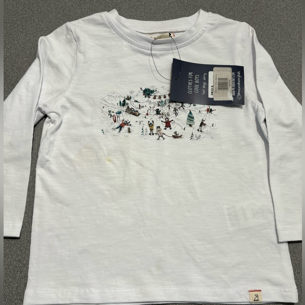Me& Henry snow scene basic boys t-shirt‎ 18-24 month Winter holiday comfo…